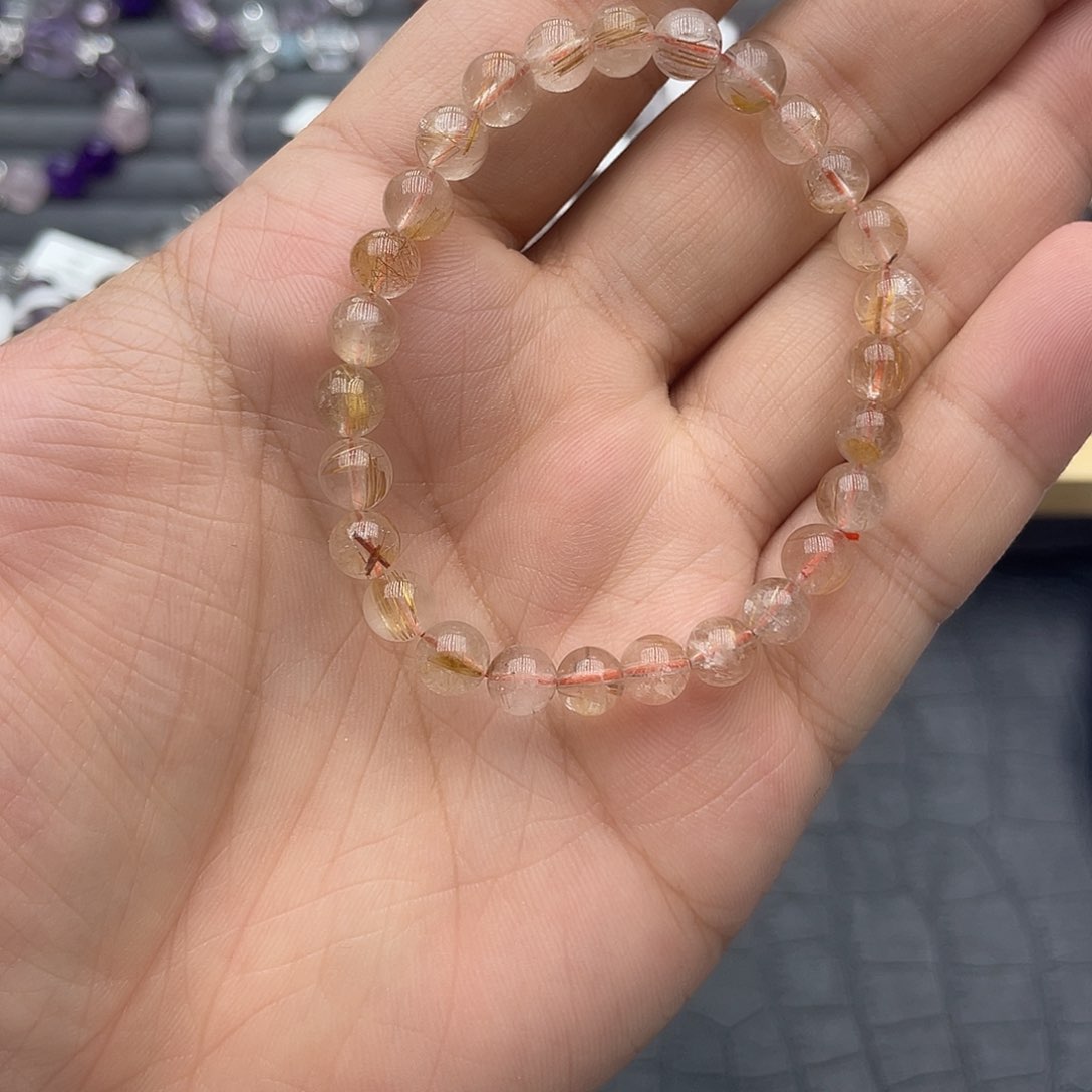 水晶手链未镶嵌方*狮金发