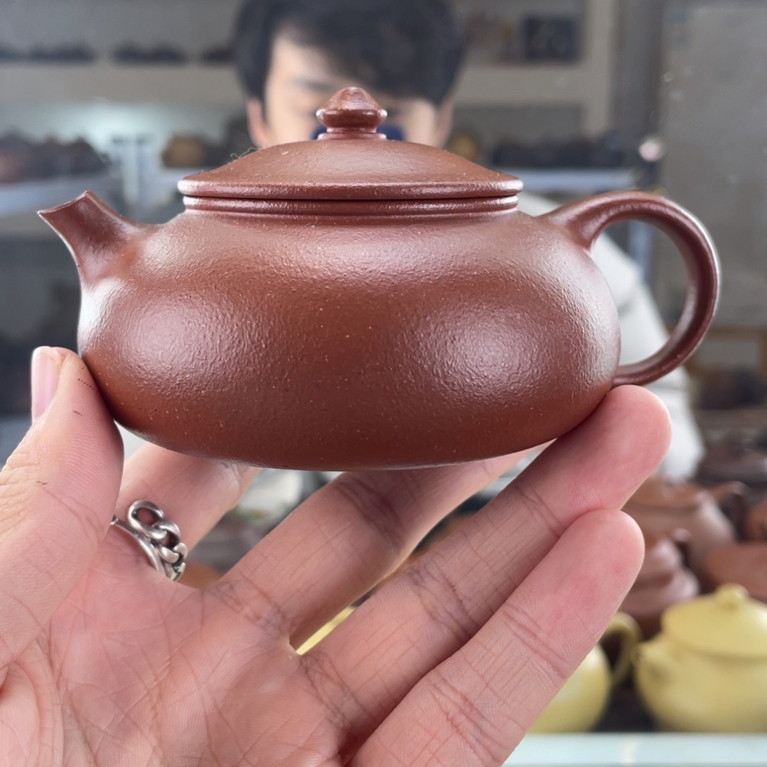 紫砂茶壶150cc红降坡茶壶
