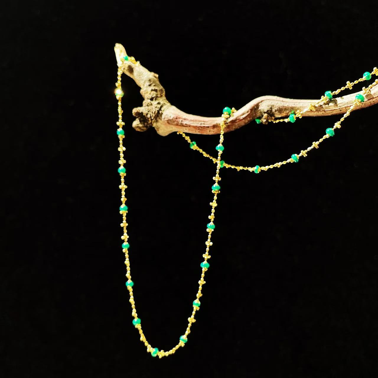 【云上雅岚】锁沧澜丨C88075-18k珐琅仙女项链-多样性发一件