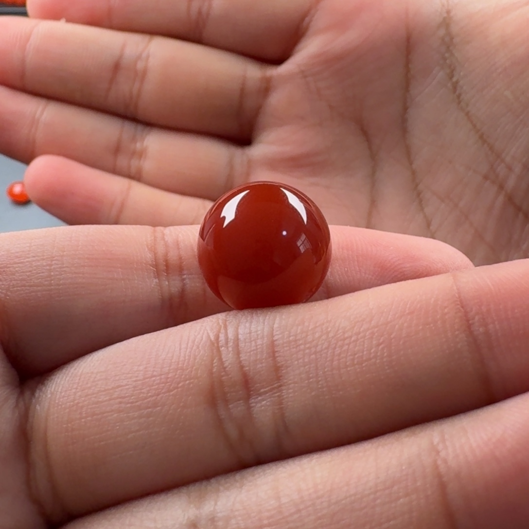 南红玛瑙未镶嵌圆珠15.1mm
