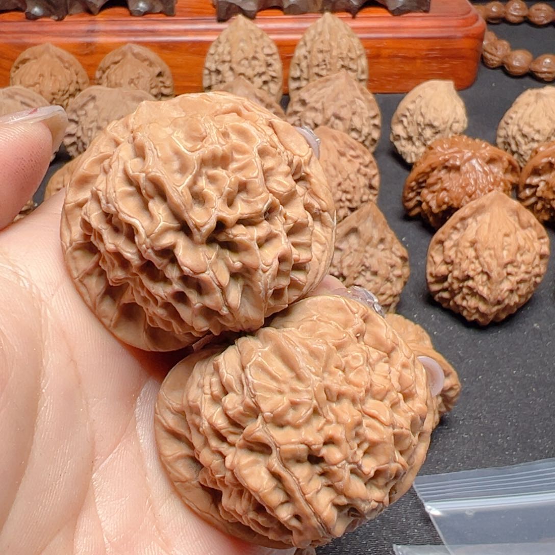 文玩核桃把件野麻40