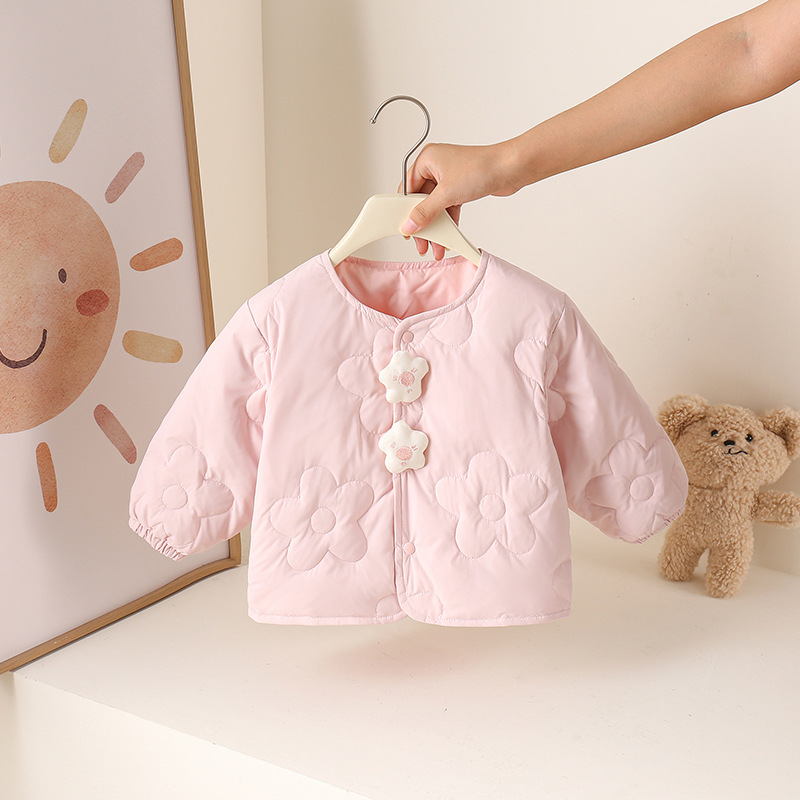 婴儿连体衣羽绒服冬季轻薄新国标90白鸭绒宝宝外套外出保暖爬服冬