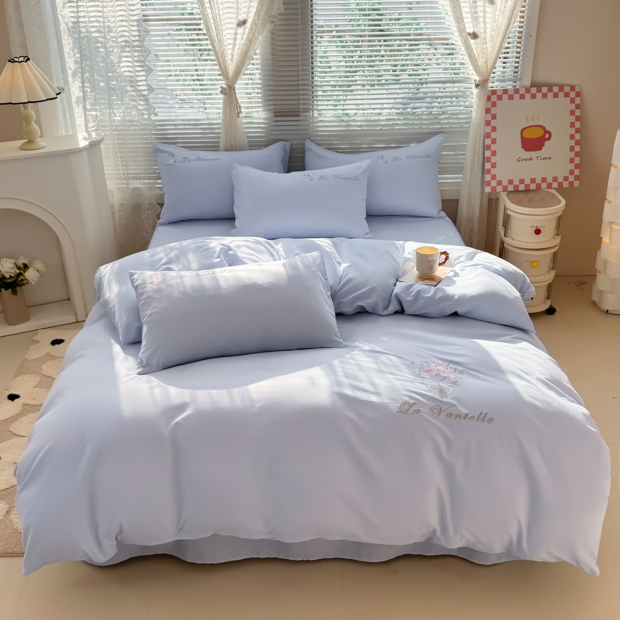 青诗兰悦｜风织棉柔 花印透夏 精梳棉全棉印花四件套