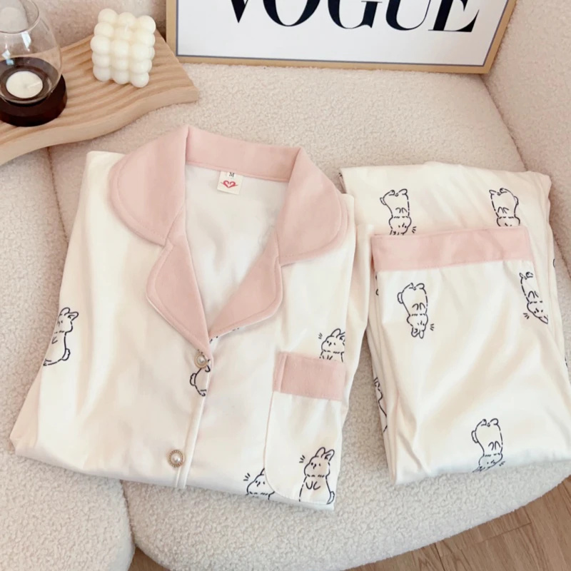 【加厚冬季重磅德绒】情侣睡衣女套装卡通长袖2025年保暖男士家居服