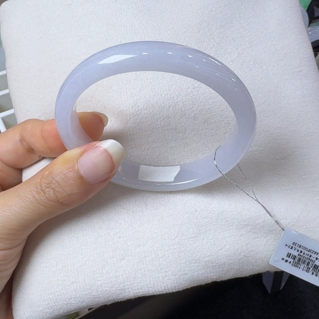 翡翠未镶嵌手镯贵妃白月光