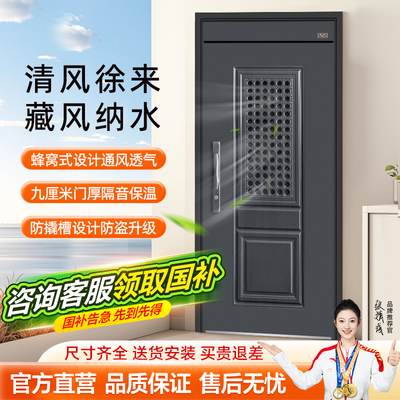 Seeyes/星月神通风门大门入户门防盗门子母门自建房门进户门1009