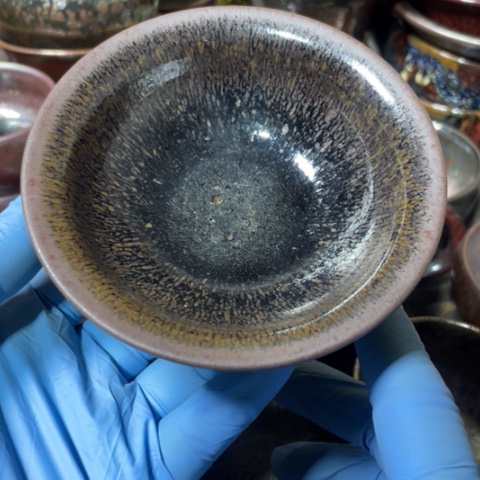 茶盏建阳建盏微瑕斗笠