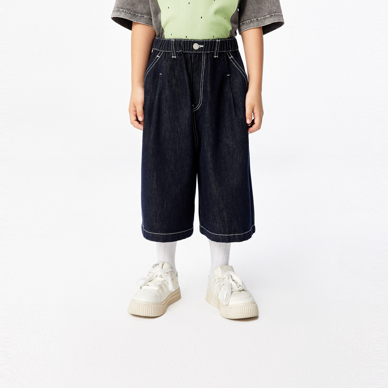 【芷芸专属】littlemoco童装25春牛仔短裤直筒中裤#KBE1SOT003