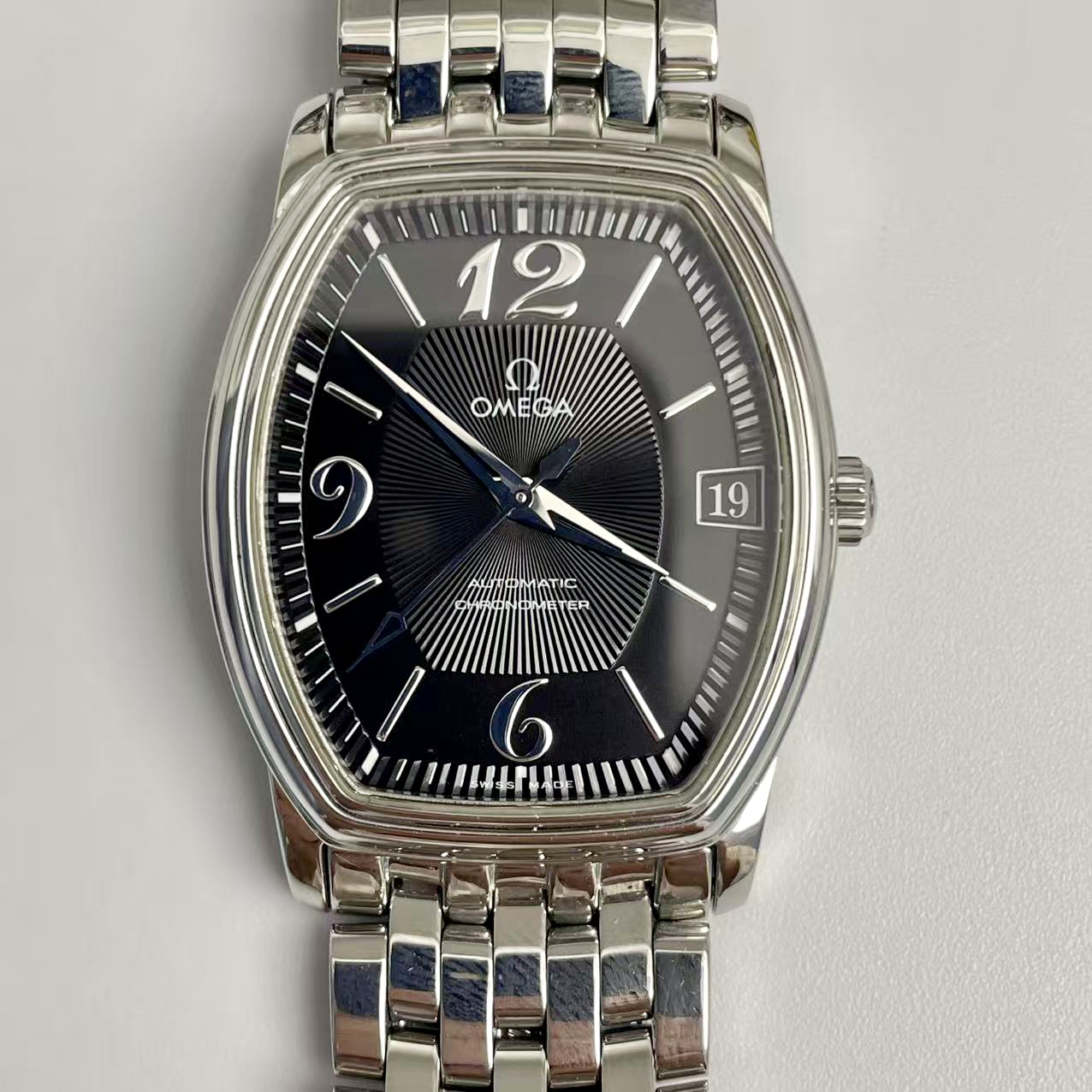 99新 Omega/欧米茄 蝶飞/自动机芯/男士/酒桶31×36mm/单表原扣