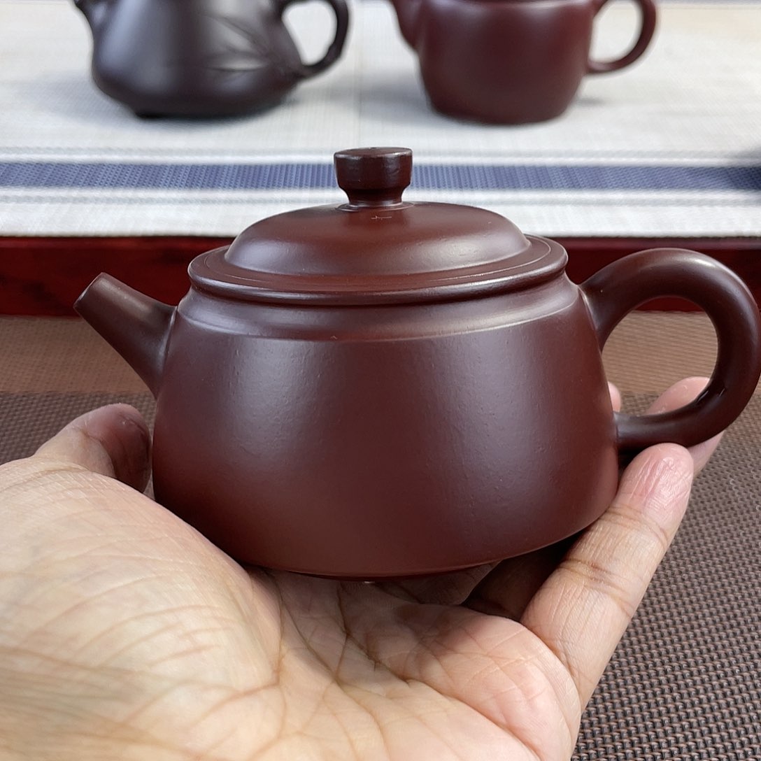 紫泥壶原矿紫泥金钟器型