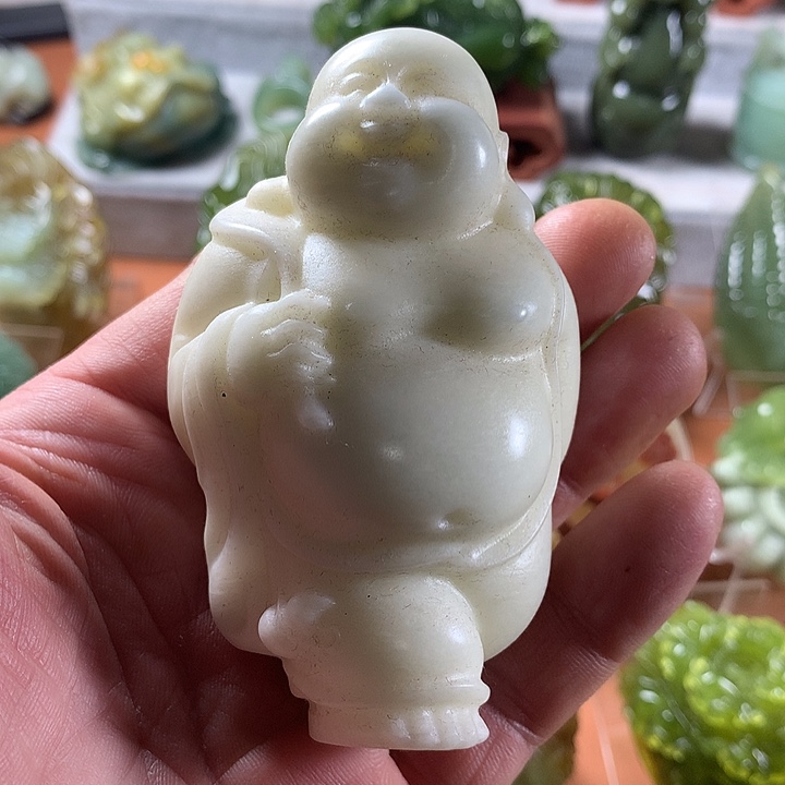 蛇纹石玉手把件未镶嵌