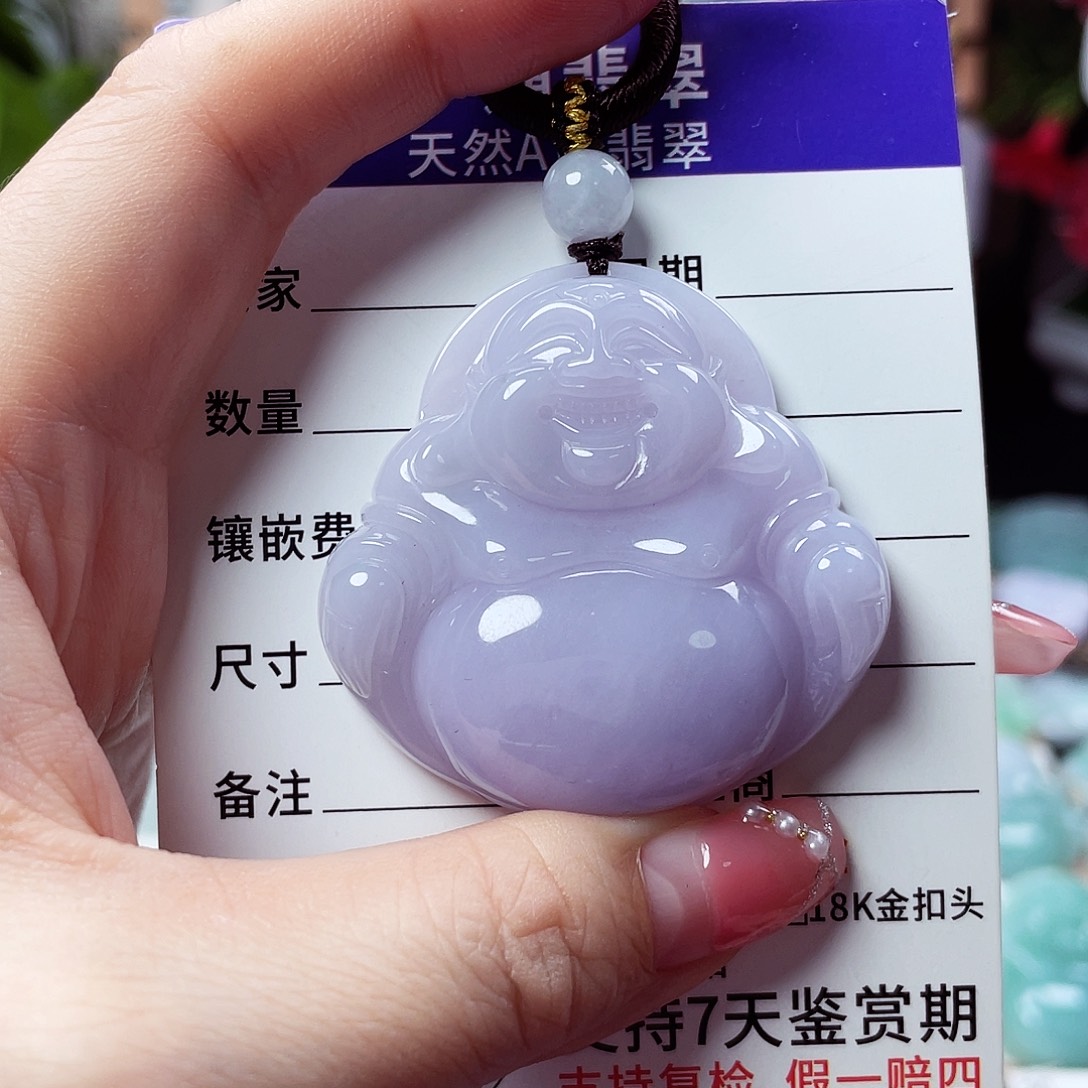 翡翠未镶嵌颈饰佛公08