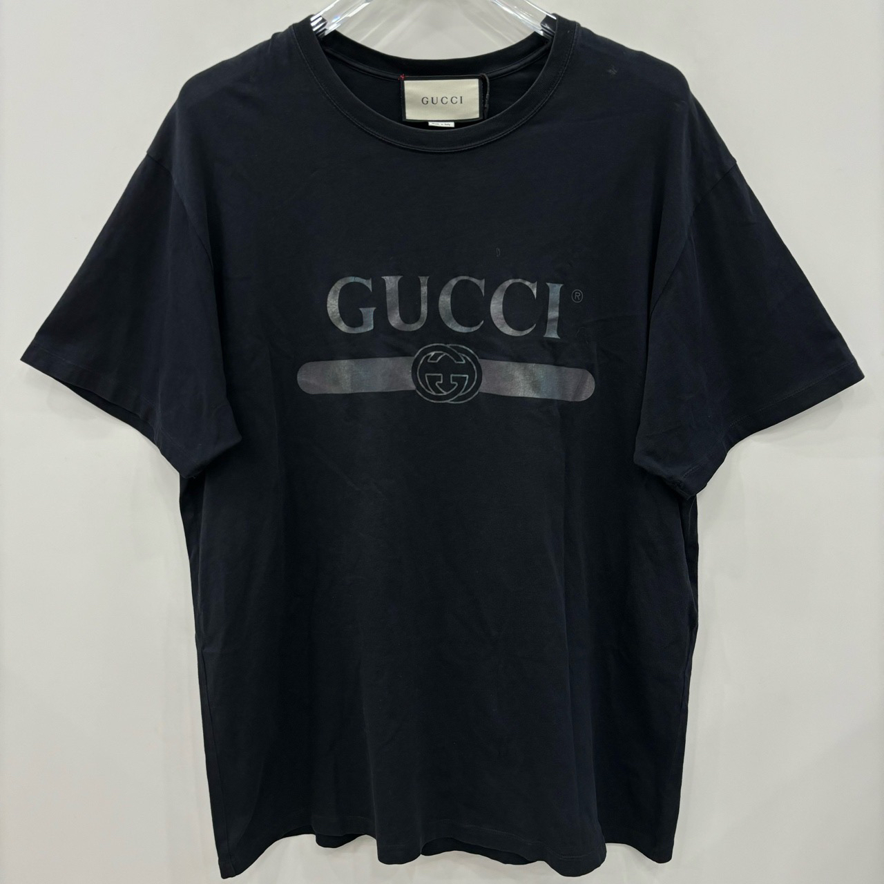 GUCCI 古驰/炫彩腰带字母短袖/尺码XL/成色95新 瑕疵/编号7097