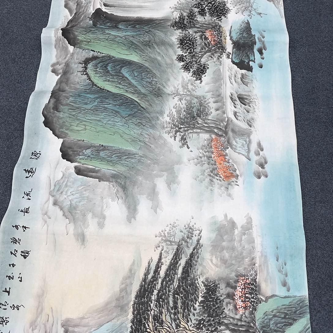 国画人**知宣纸国画作品纯手绘瑕疵