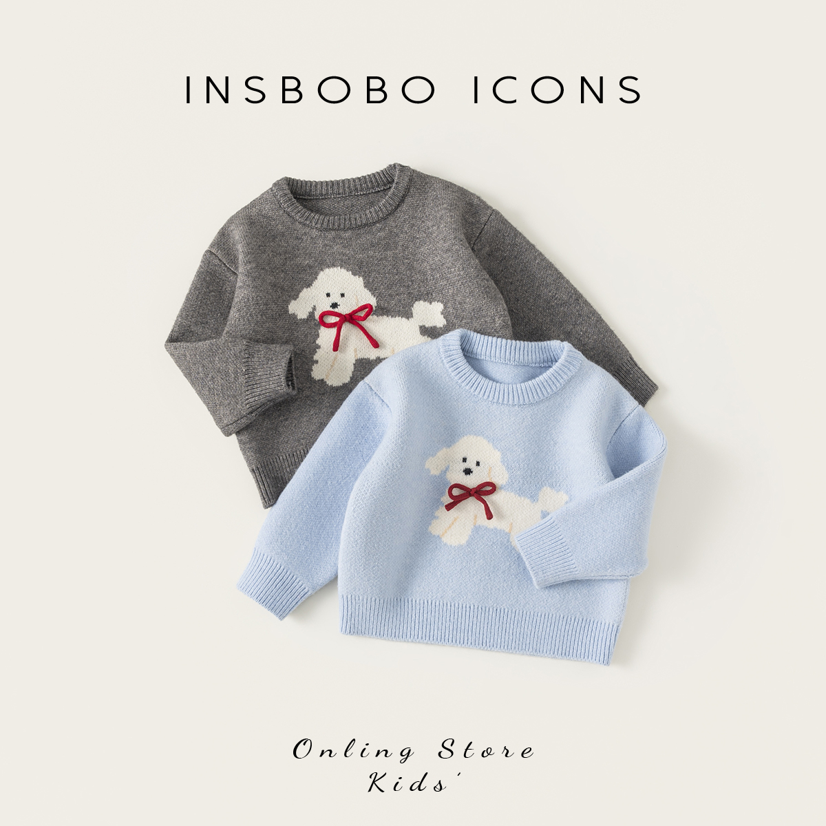 DY24238【冬】儿童上衣（休闲可爱圆领毛衣）