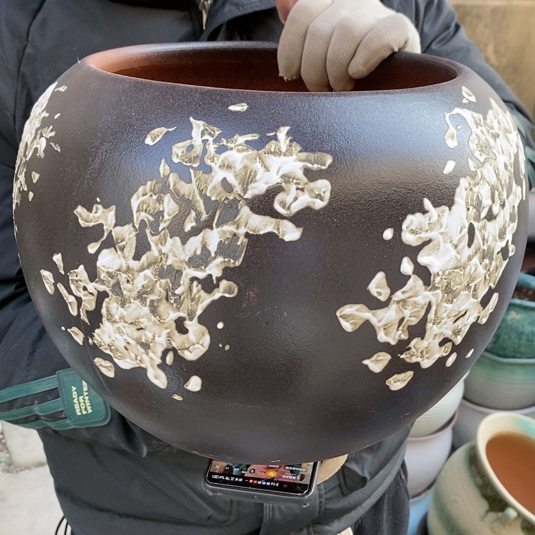 紫砂花盆正品口22高24