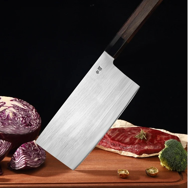 菜刀）青二钢厨刀三枚合超锋利好切丝滑