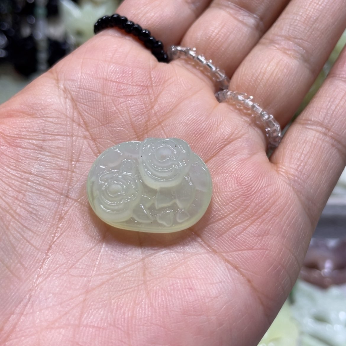 【闪购商品】岫玉颈饰未镶嵌88吊坠