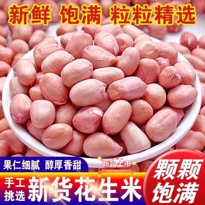 【2025年新上市大颗粒】新鲜花生米5斤/3斤 河南大白沙生花生农产品