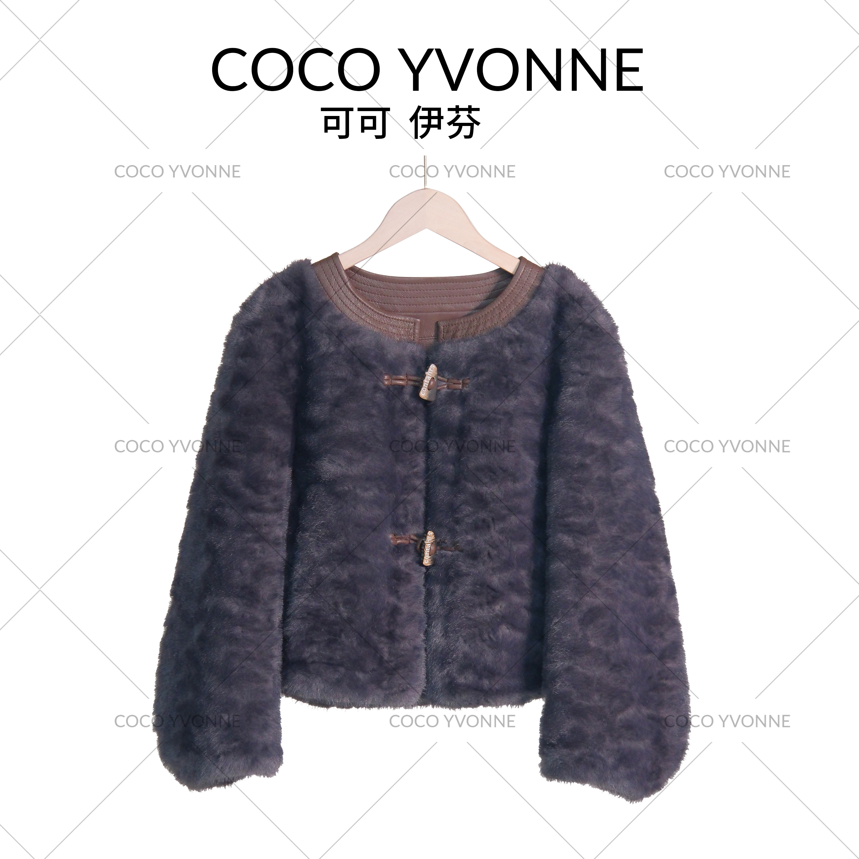 COCO YVONNE立领保暖春季女拼接冬季时尚短外套上衣短款气质网红