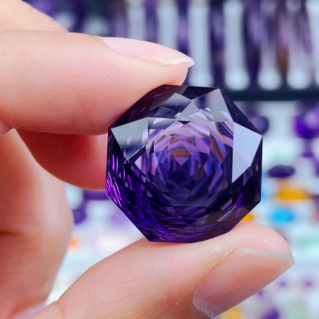 工厂精品定制紫水晶裸石未镶嵌水晶