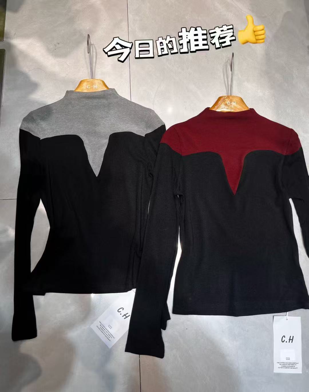 主播同款上衣显瘦弹力大不紧绷百搭上衣351