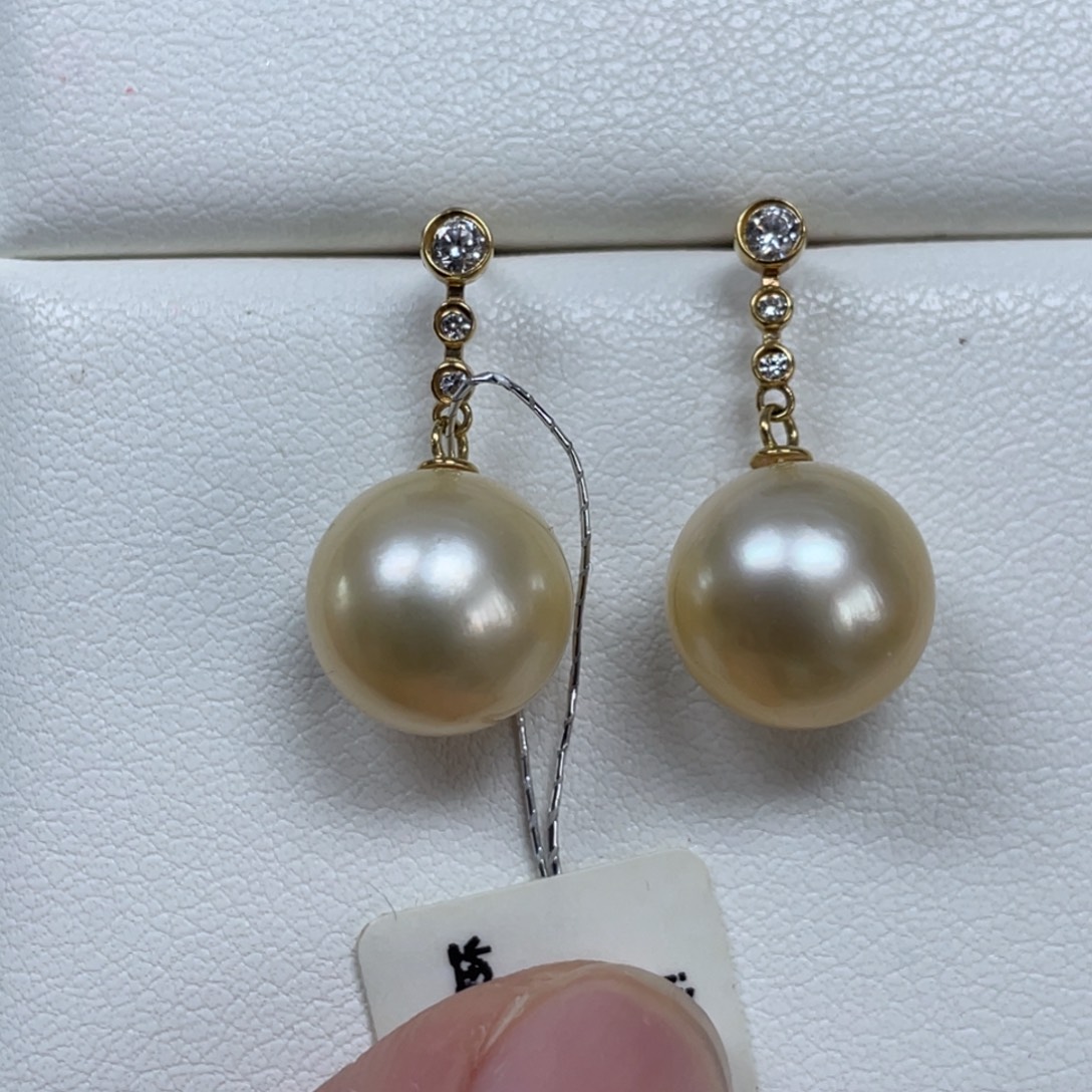 海水珍珠18K金镶嵌颈饰10-11mm