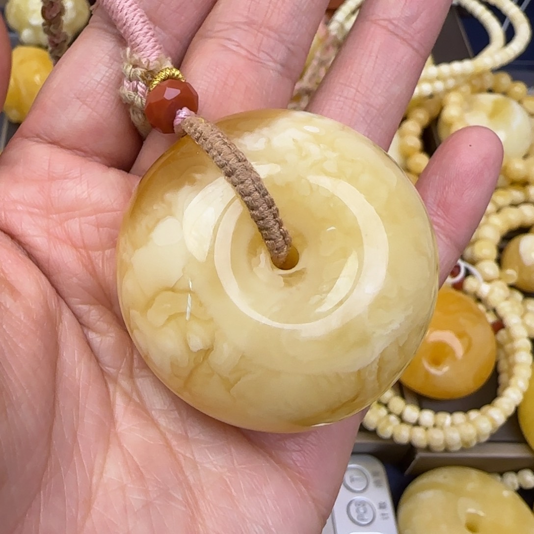 蜜蜡颈饰未镶嵌花*灬天然蜜蜡