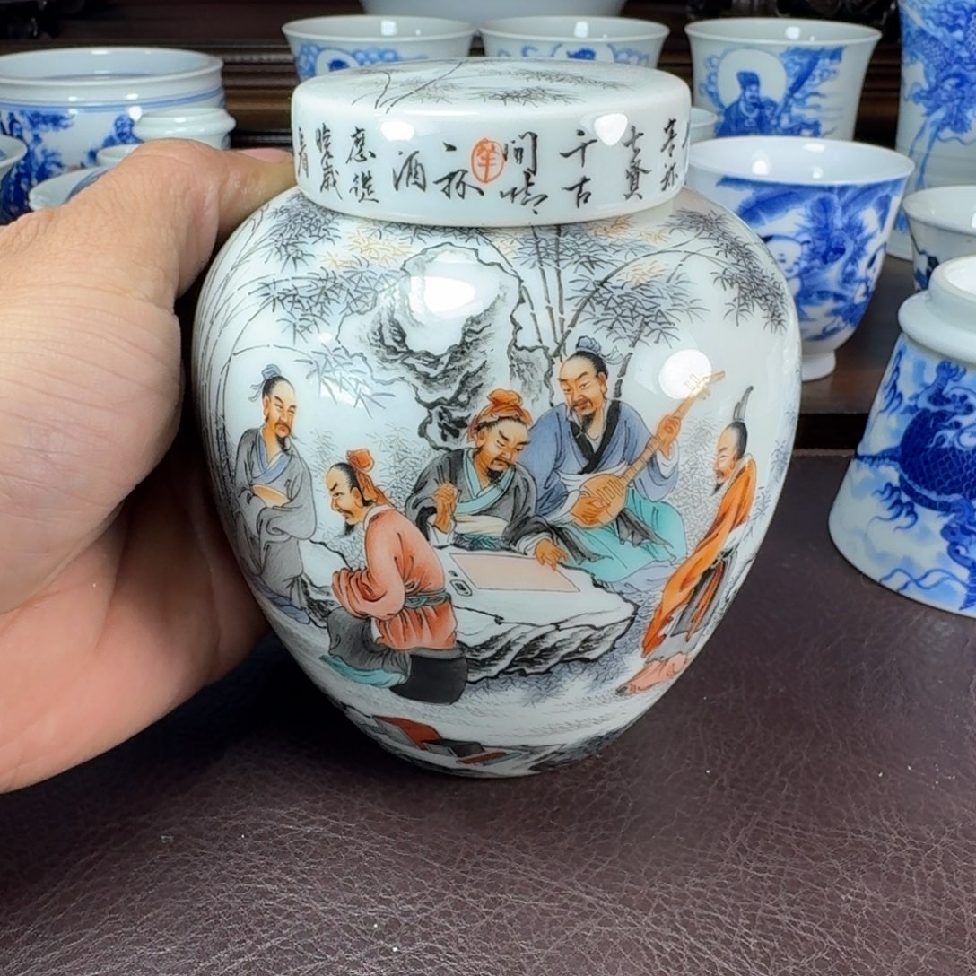 小***n瓷片当代景德镇陶瓷手绘茶具