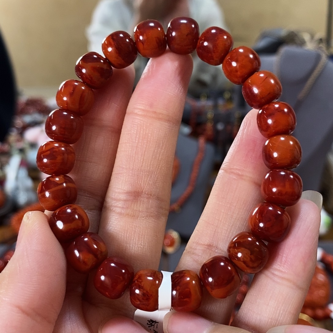 未镶嵌单圈10m m原矿南红玛瑙