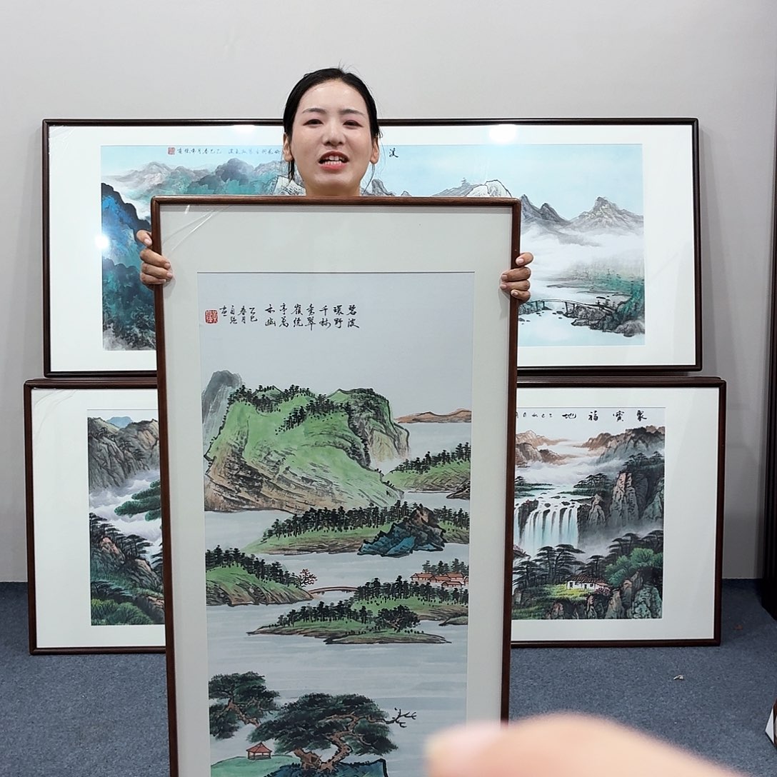 国画手绘作品120*60尺寸