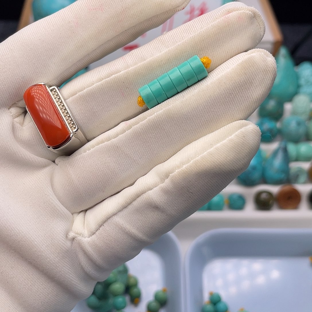 南红玛瑙未镶嵌老型珠10mm果冻料6mm直切隔片一组