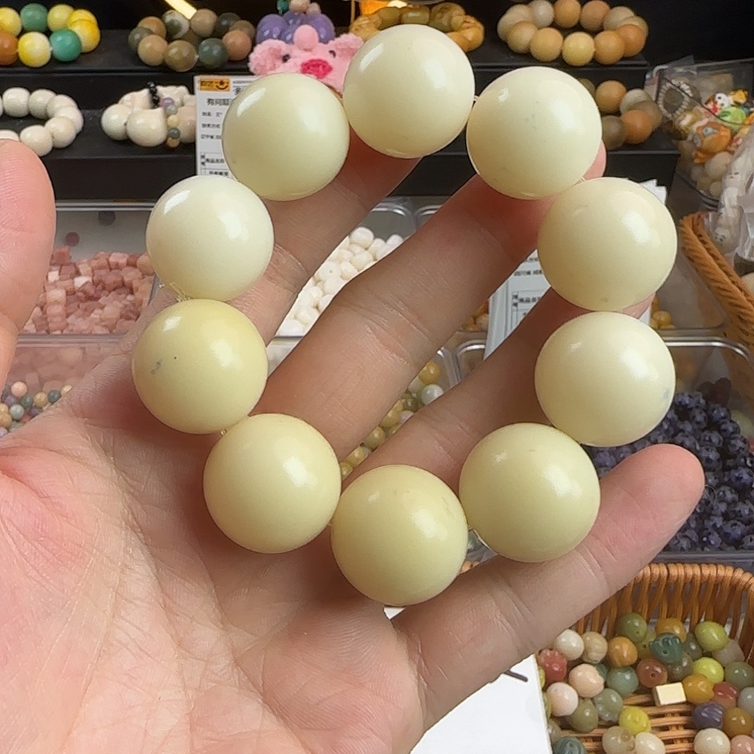 手串菩提根/象牙果微瑕疵卡22汤圆一条