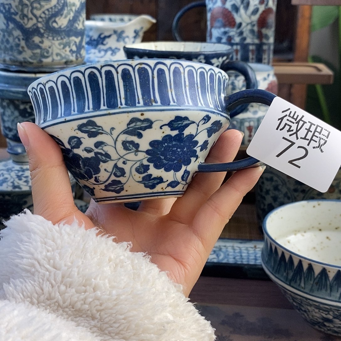 陶手工手绘青花高温陶瓷