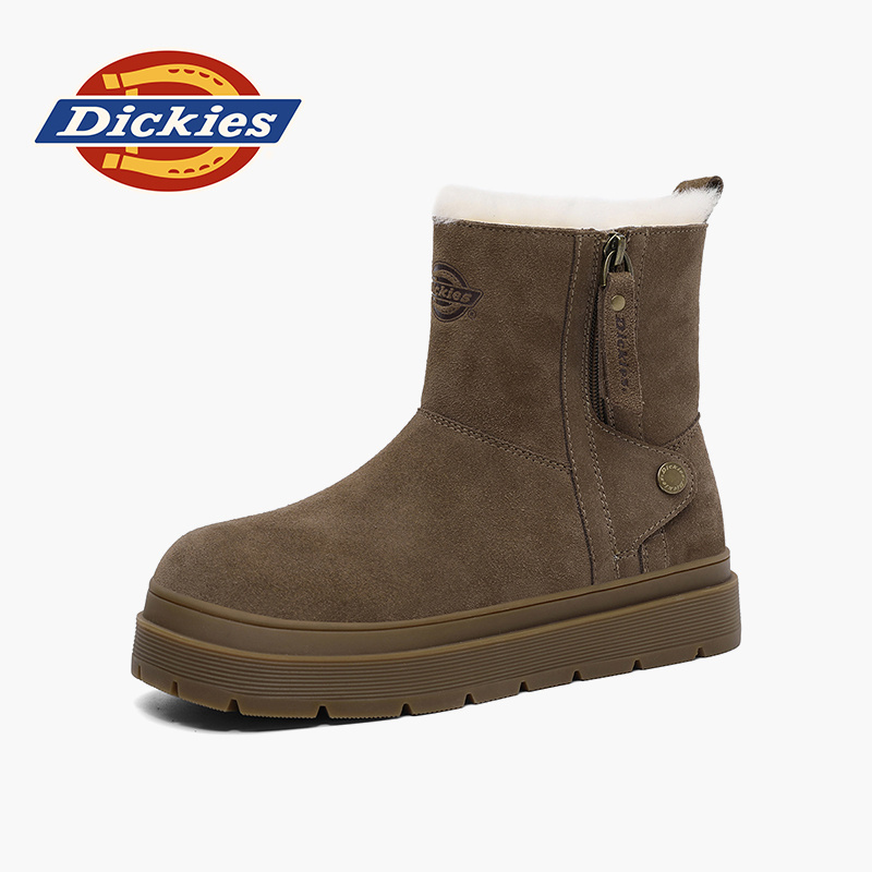 Dickies女鞋秋冬加绒保暖雪地靴经典时尚百搭靴子厚底工装雪地靴