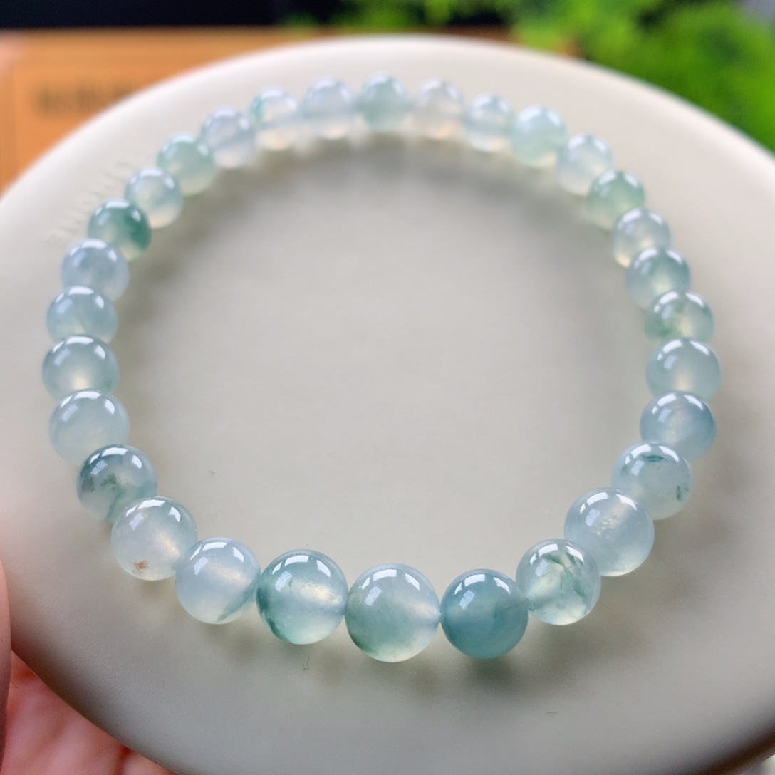 翡翠未镶嵌手链卡5.8～6.8