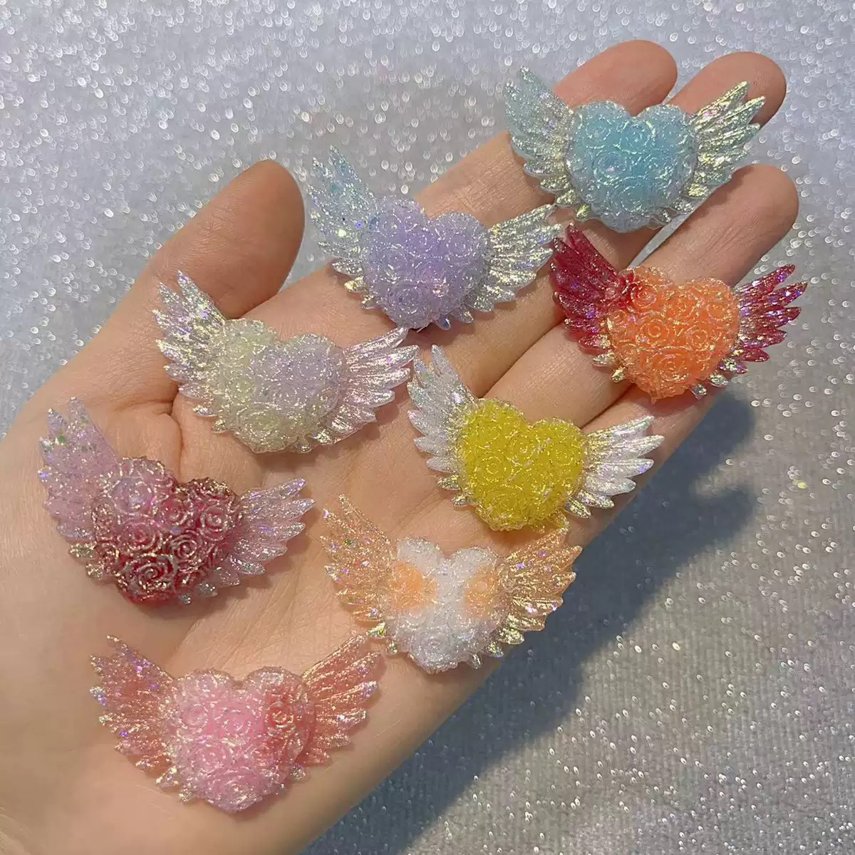 【九宫格】夜光萤火虫爱心翅膀diy手工材料