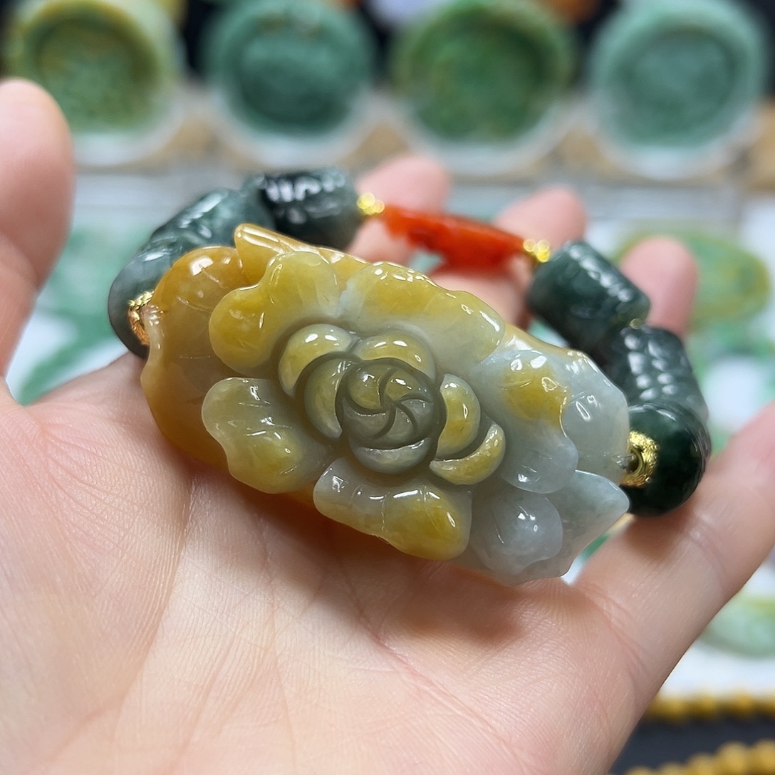 翡翠未镶嵌手链手牌