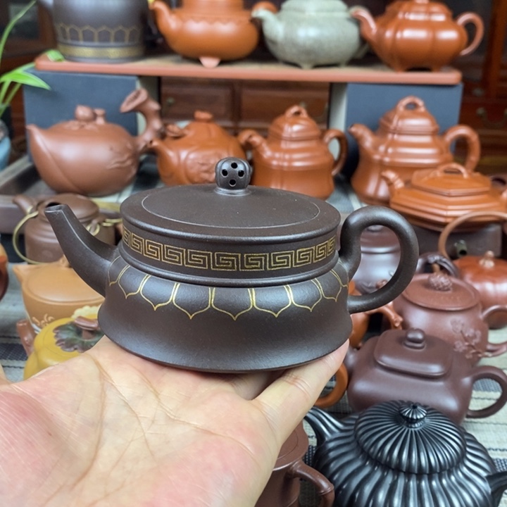 紫砂茶壶禅玉260cc原矿老紫泥特价