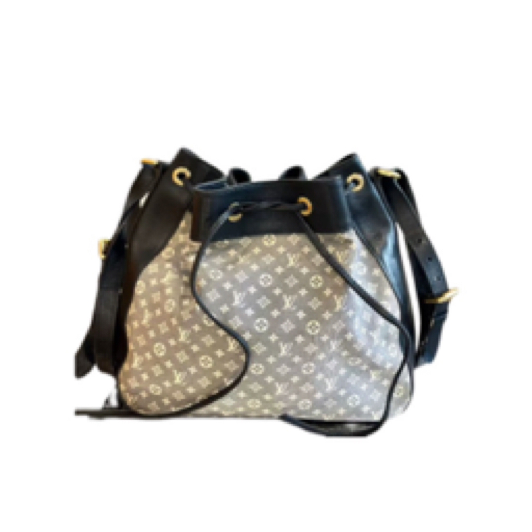 95新 LouisVuitton/路易威登 灰黑拼接单宁水桶 12年/JW4055