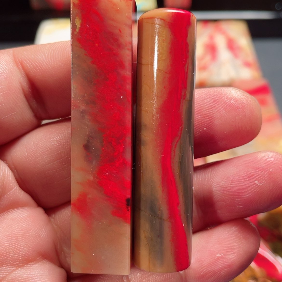 【闪购商品】昌化鸡血石用****7邵氏鸡血石