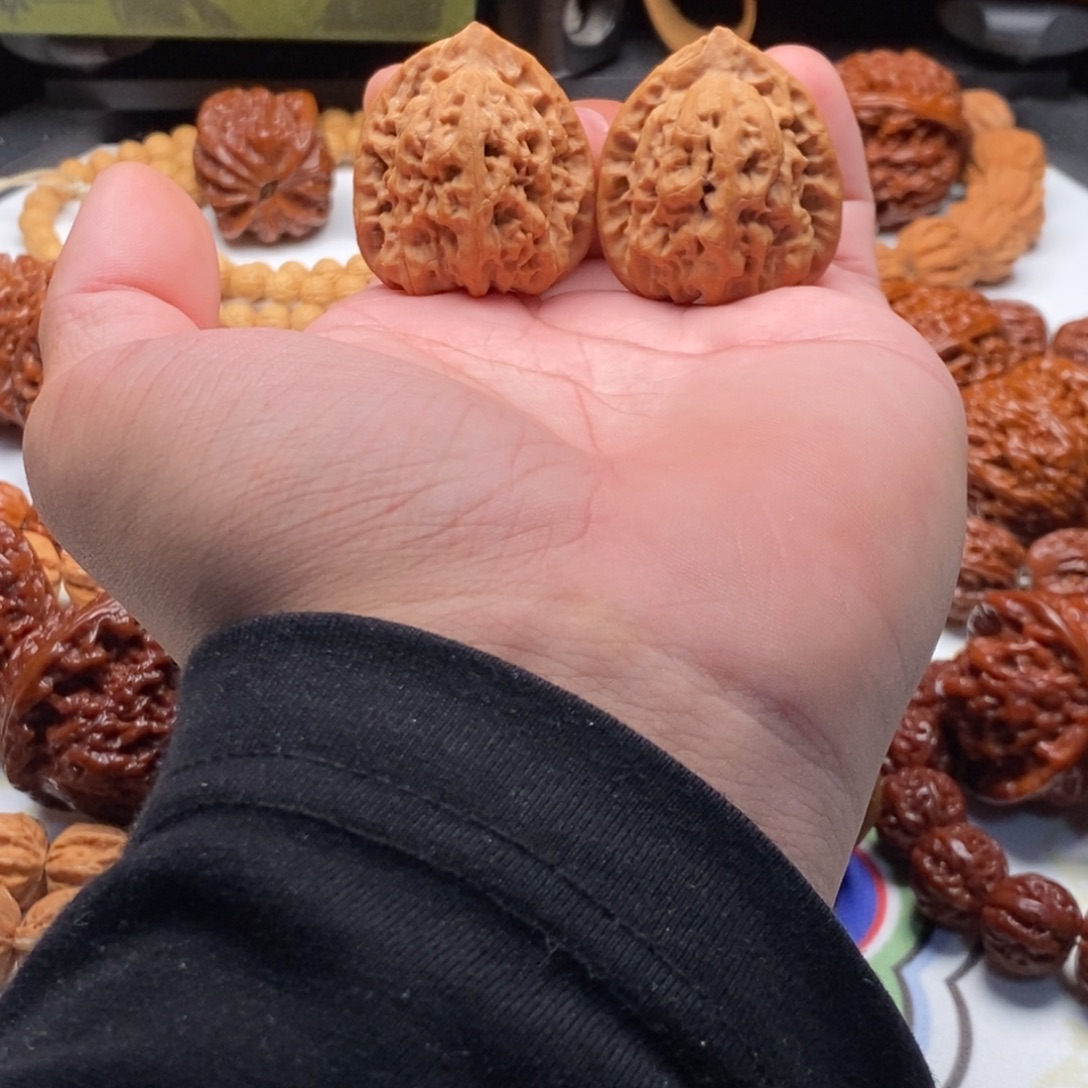 把件文玩核桃35全品盘山佛肚 