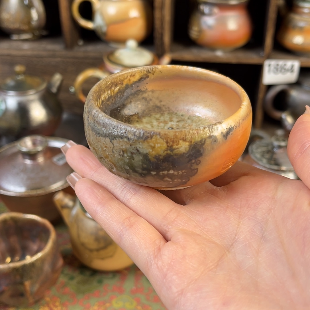 杯柴烧茶器主人杯微瑕