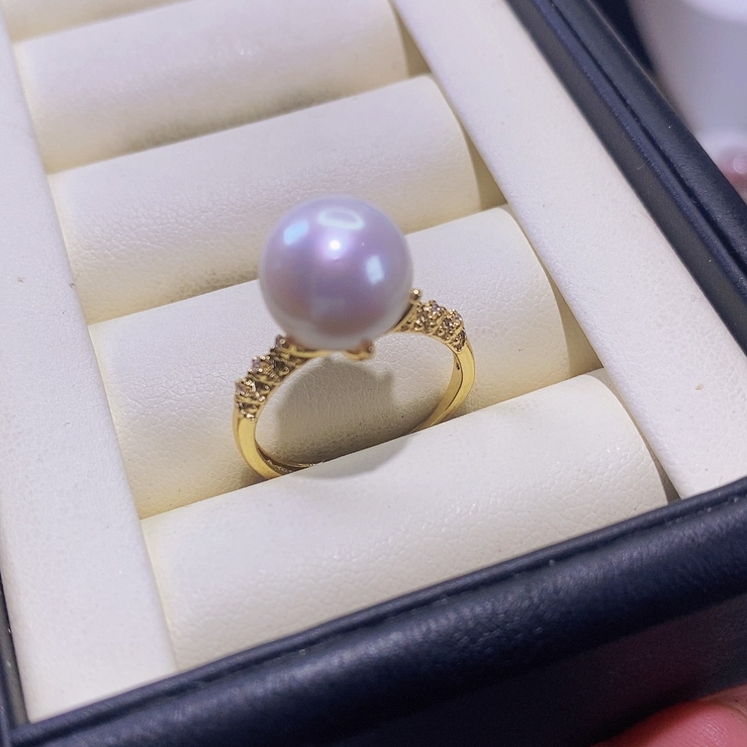 淡水珍珠戒指合金