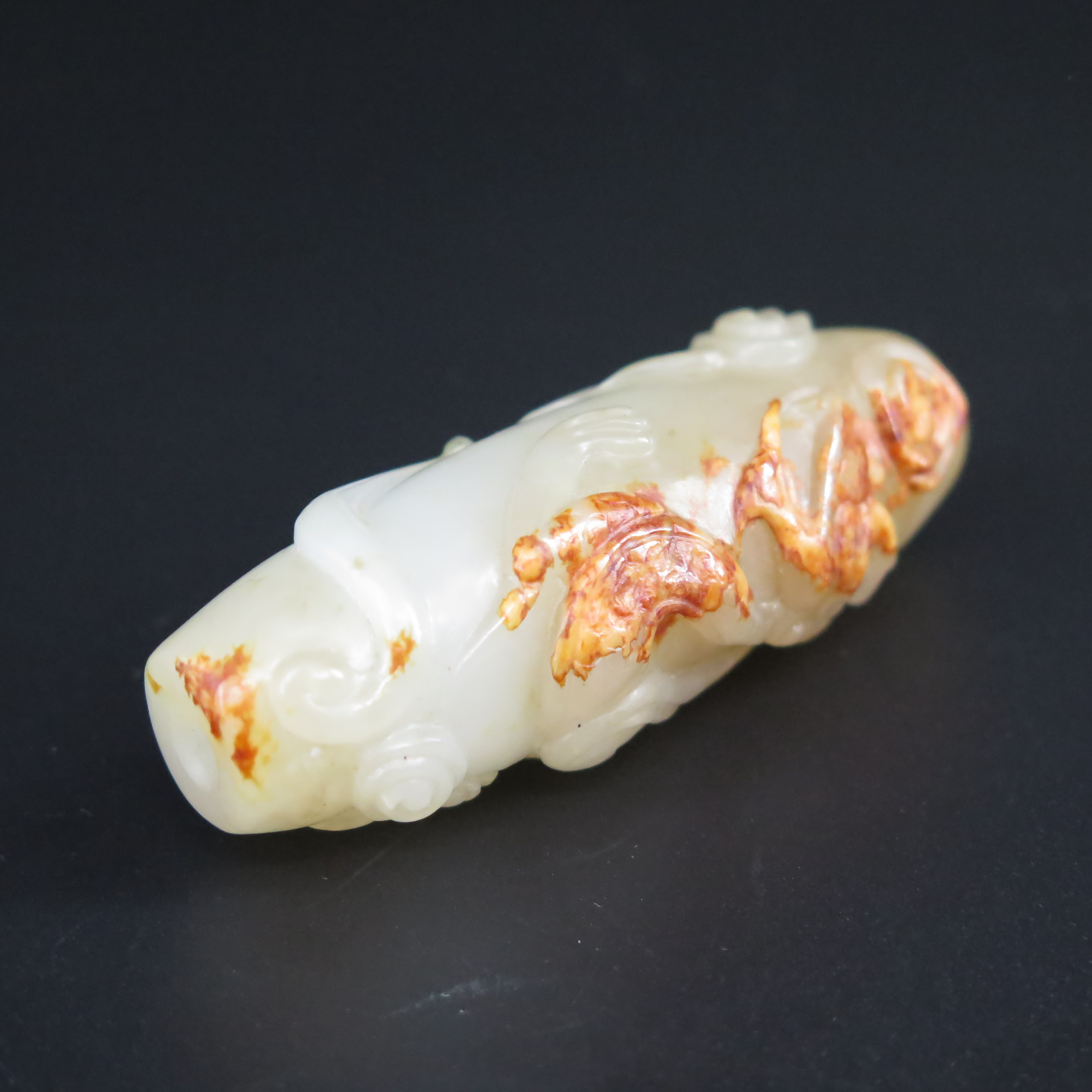 清代浮雕刻唐龙玉勒/HY562650/和田玉/槐荫山房