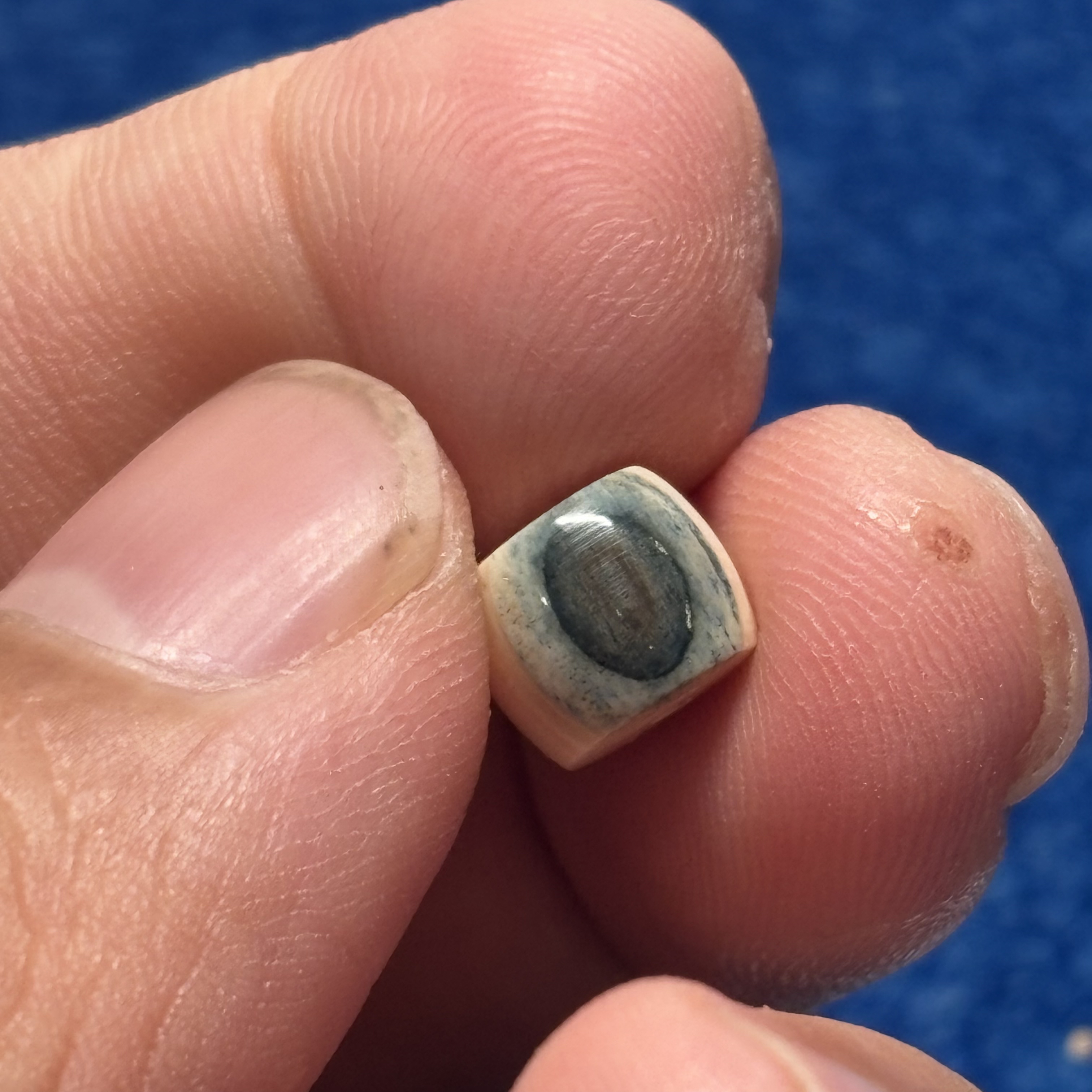 猛犸牙直切单珠顶珠配珠天然文玩配饰满纹无纹5A冰料8*7mm