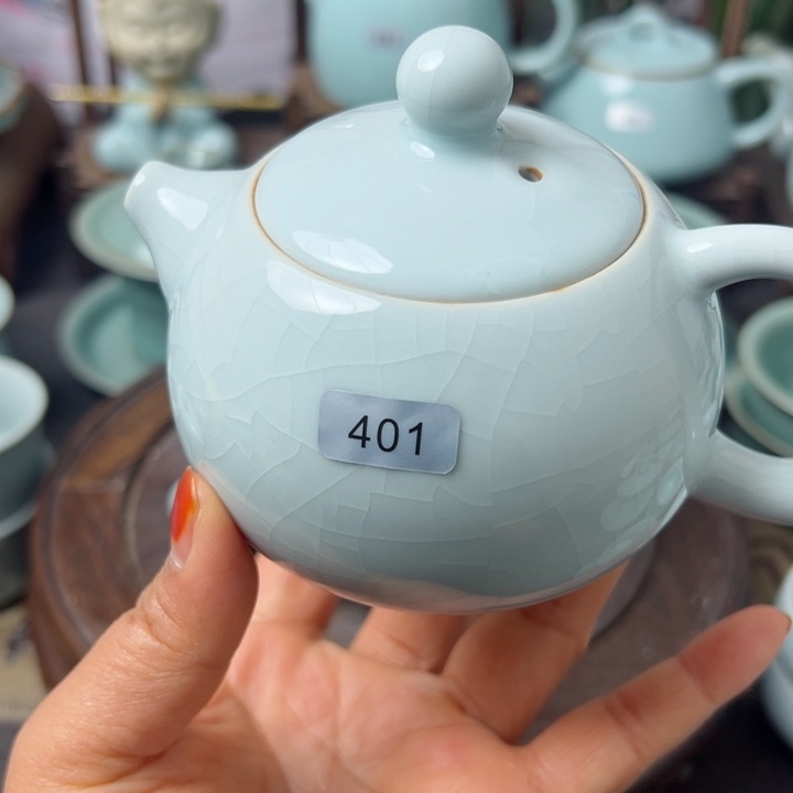 杯秋**阳月白西施壶微瑕