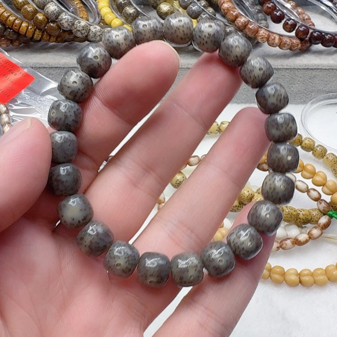 尼***儿手串星月菩提7高端黑冰星月菩提单圈10