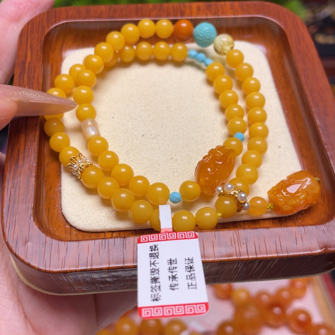 蜜蜡手链未镶嵌手串