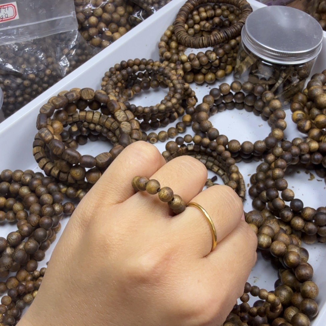 沉香沉香碎屑沉香奇楠小戒指